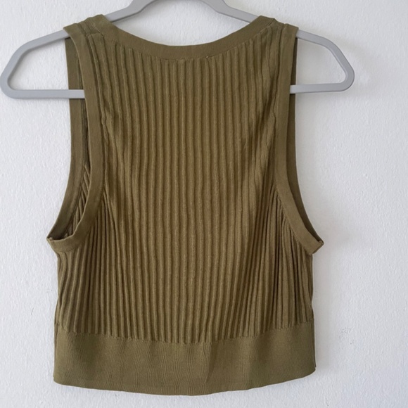 Free People Seascape Sweater Vest tank green Size M - Picture 8 of 11